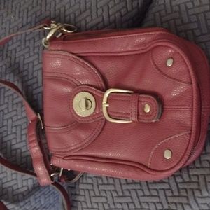 London Fog crossbody faux leather bag.